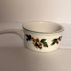 Vintage Citation Cades Cove Apple Floral Handled Soup Chili Bowl